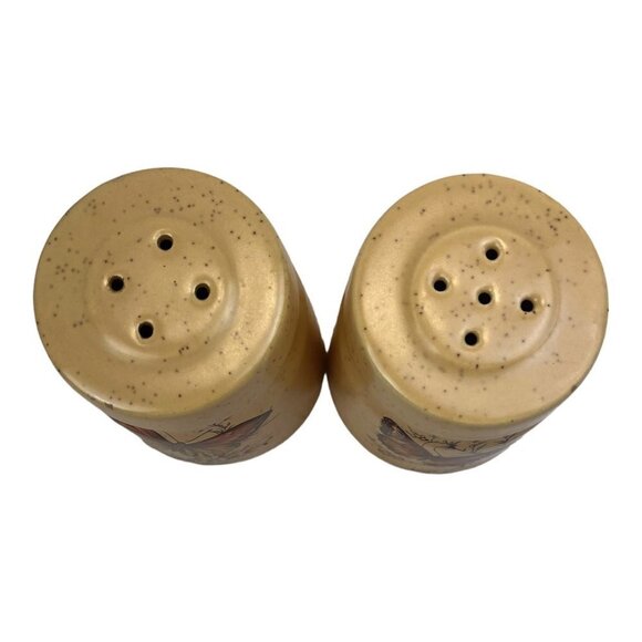 Treasure Craft Vintage Retro Butterfly Speckled Salt Pepper Shakers 1970s - Picture 5 of 6